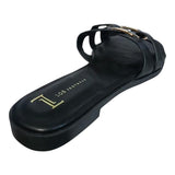 Sandalia Piso Para Mujer Lob Footwear Pu Negro 91805030