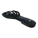 Sandalia Piso Para Mujer Lob Footwear Pu Negro 91805030