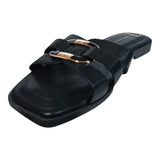Sandalia Piso Para Mujer Lob Footwear Pu Negro 91805030