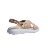 Sandalia Cuna Para Mujer Lob Footwear Rafia Beige 91805036