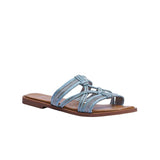 Sandalia Piso Para Mujer Lob Footwear Textile Azul 91805475