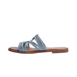 Sandalia Piso Para Mujer Lob Footwear Textile Azul 91805475