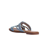 Sandalia Piso Para Mujer Lob Footwear Textile Azul 91805475