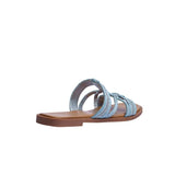 Sandalia Piso Para Mujer Lob Footwear Textile Azul 91805475