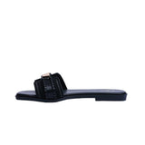 Sandalia Piso Para Mujer Lob Footwear Pu Suede Negro 91905040