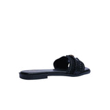 Sandalia Piso Para Mujer Lob Footwear Pu Suede Negro 91905040