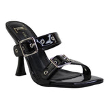 Sandalia Tacon Para Mujer Lob Footwear Pu Patent Negro 92005027