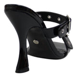 Sandalia Tacon Para Mujer Lob Footwear Pu Patent Negro 92005027