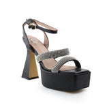 Sandalia Tacón Mujer Lob Pu Negro 92404089