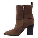 Botín Mujer Lob Pu Suede Café 92504502