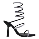 Sandalia Tacon Para Mujer Lob Footwear Pu Negro 92505002