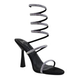 Sandalia Tacon Para Mujer Lob Footwear Pu Negro 92505002
