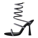 Sandalia Tacon Para Mujer Lob Footwear Pu Negro 92505002