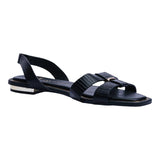 Sandalia Piso Para Mujer Lob Footwear Pu Lizard Negro 93305055