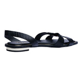 Sandalia Piso Para Mujer Lob Footwear Pu Lizard Negro 93305055