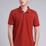 Playera Polo Mini Print