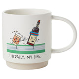 Taza divertida "Coffee and Wine Relay", 16 oz.