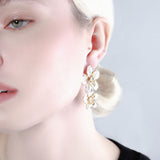 Aretes Colgantes De Flor