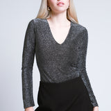 Pantiblusa Escote V Color Plata