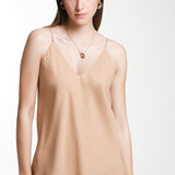 Blusa Tirantes Escote Profundo Camel