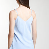 Blusa Tirantes Escote Profundo Azul