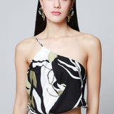 Blusa Tirantes Asimétrica Estampada