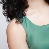 Blusa Escote Cuadrado Sin Manga
