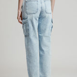 Jeans Straight Fit Bolsillos Utilitarios
