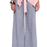 Pantalón Wide Leg Estampado Rayas