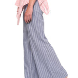 Pantalón Wide Leg Estampado Rayas