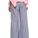 Pantalón Wide Leg Estampado Rayas