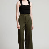 Pantalón Recto Pretina Cruzada