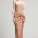 Vestido Midi Tirantes Cruzados En Espalda
