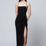 Vestido Midi Tirantes Cruzados En Espalda
