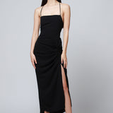 Vestido Midi Tirantes Cruzados En Espalda
