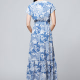Vestido Maxi Escote Cruzado Estampado Floral