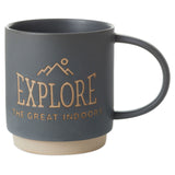 Taza divertida "Explore Indoors", 16 oz.