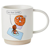 Taza divertida "Find Your Center Yoga", 16 oz.