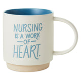 Taza "Nursing Is a Work of Heart", 16 oz.