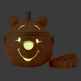 Loungefly Bolso bandolera de calabaza con brillo de Winnie the Pooh