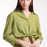 Blusa Camisera Nudo Frontal