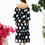 Vestido Midi Estampado Dots