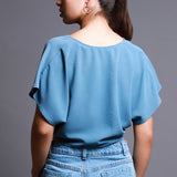 Blusa Crop Nudo Frontal