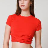 Playera Tipo Crop Top Twisted