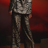 Pantalón Wide Leg Print Zebra