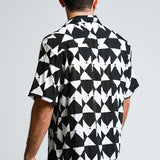 Camisa Texturizada Estampado Geométrico