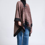 Poncho Unisex De Punto Jacquard