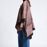 Poncho Unisex De Punto Jacquard