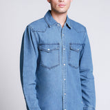 Camisa Denim Manga Larga