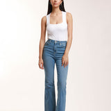 Jeans Flare Tiro Alto